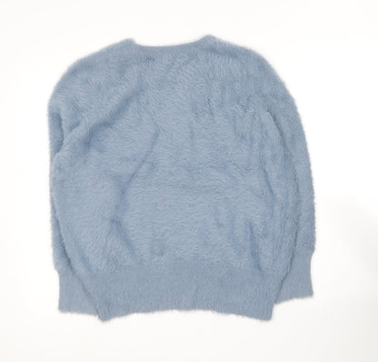 Womens UK Size L Gallery Blue Pullover Jumper