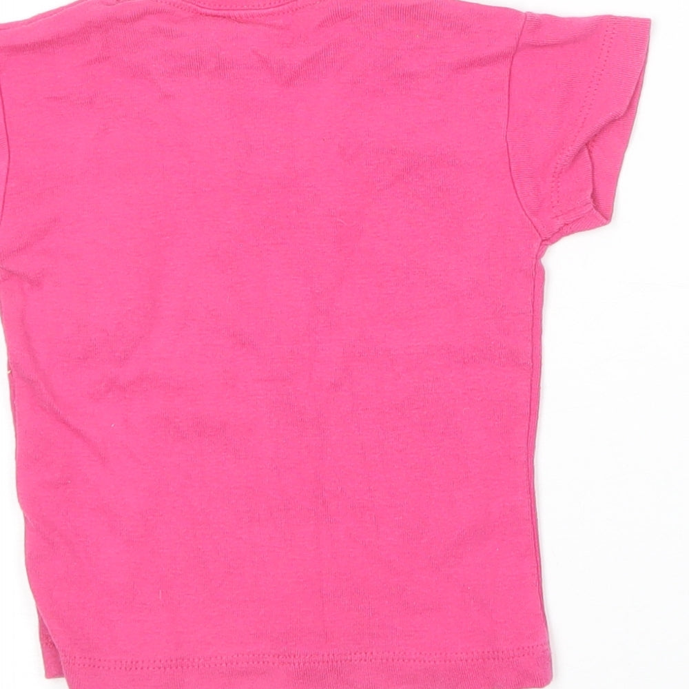 Impulse Wear Baby Pink  Cotton Basic T-Shirt Size 12 Months Round Neck  - Mallorca