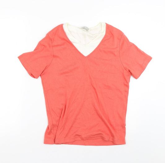 Womens UK Size S Carolyn Taylor Orange Basic T-Shirt