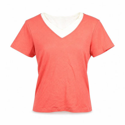 Womens UK Size S Carolyn Taylor Orange Basic T-Shirt