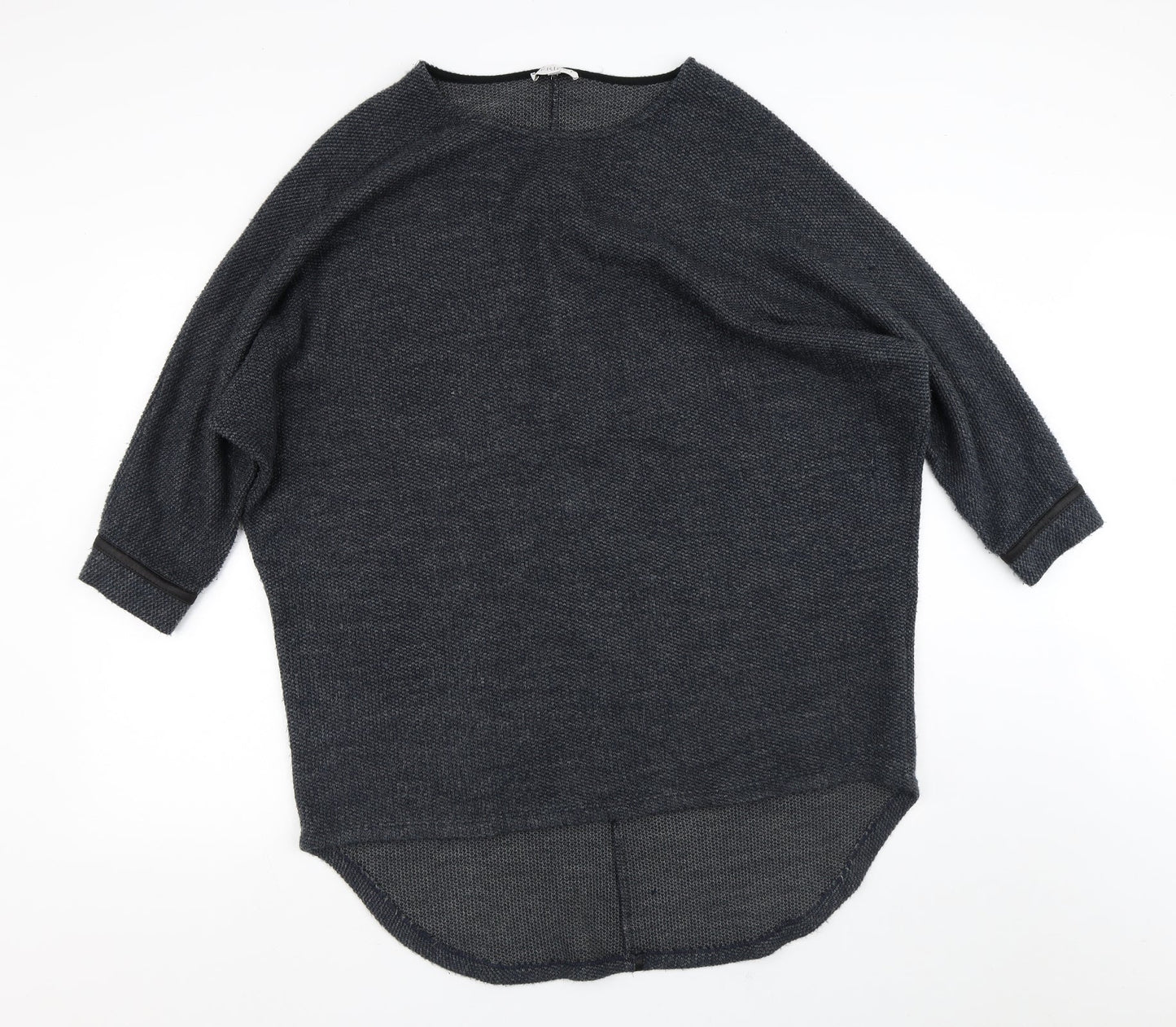 Apricot Mens Grey Crew Neck  Acrylic Pullover Jumper Size L
