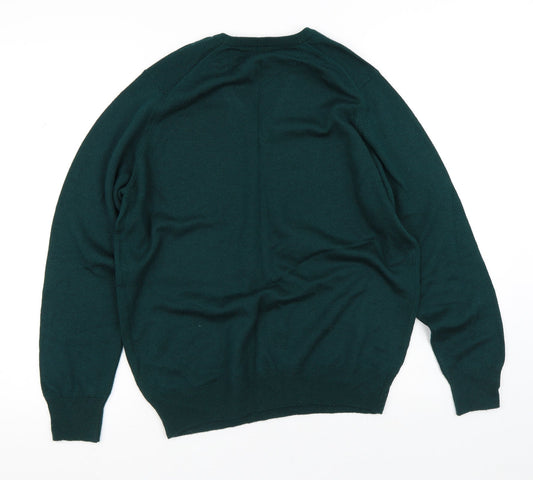 Mens UK Size S Preworn Green Pullover Sweatshirt