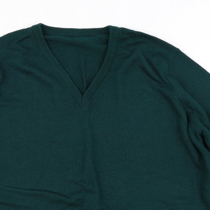 Mens UK Size S Preworn Green Pullover Sweatshirt