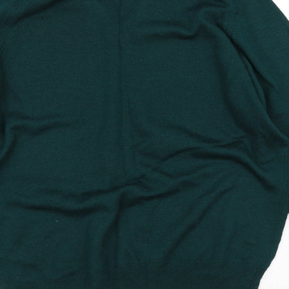 Mens UK Size S Preworn Green Pullover Sweatshirt