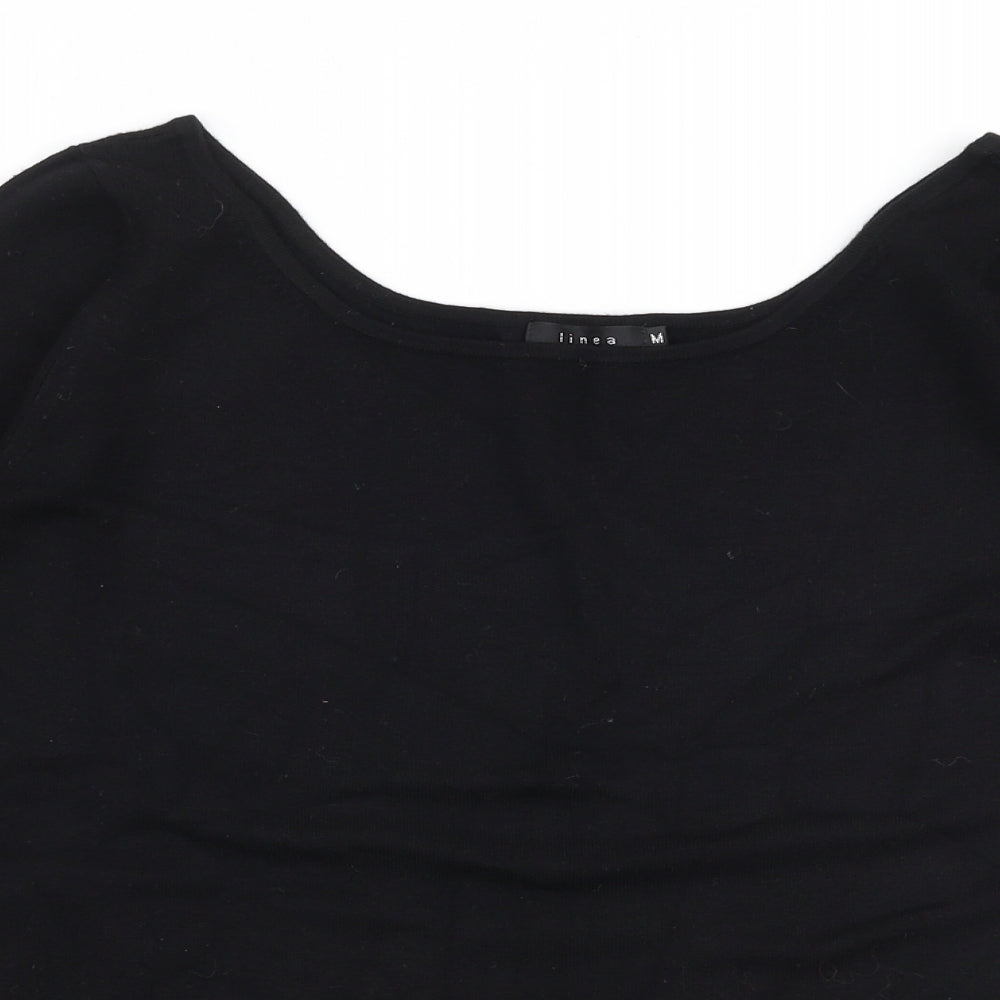 Womens UK Size M Linea Black Pullover Jumper