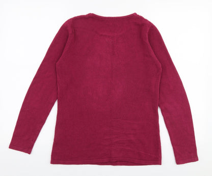 Womens UK Size M Anna Rose Pink Pullover Jumper