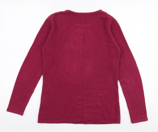 Womens UK Size M Anna Rose Pink Pullover Jumper