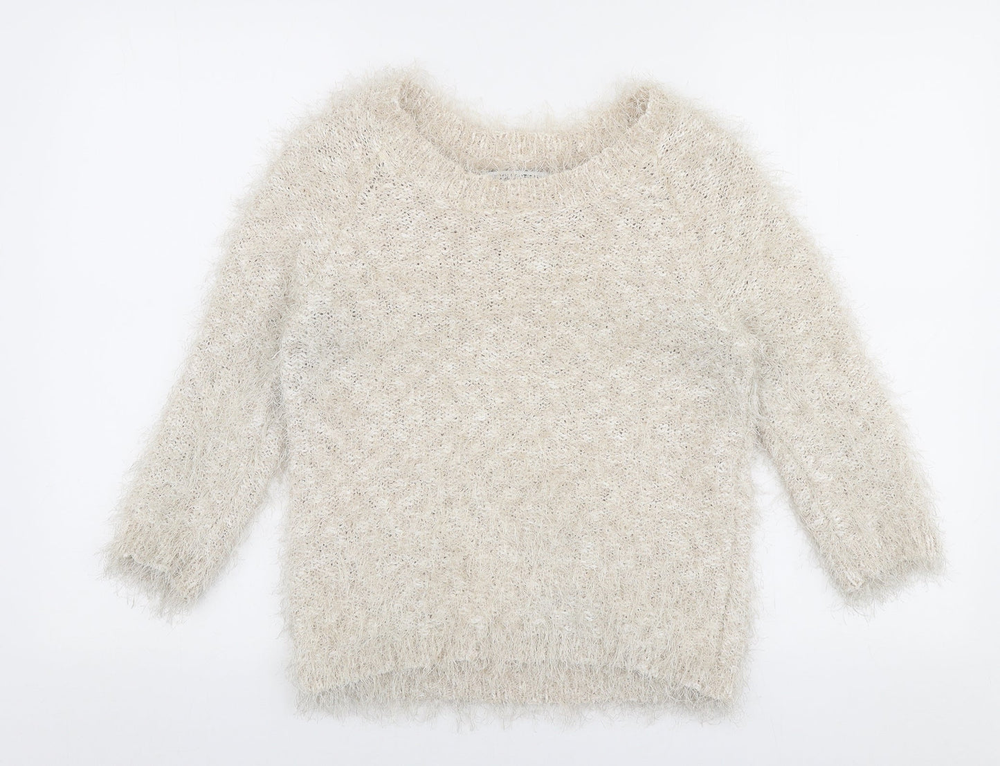 Womens UK Size 12 Debenhams Beige Pullover Jumper