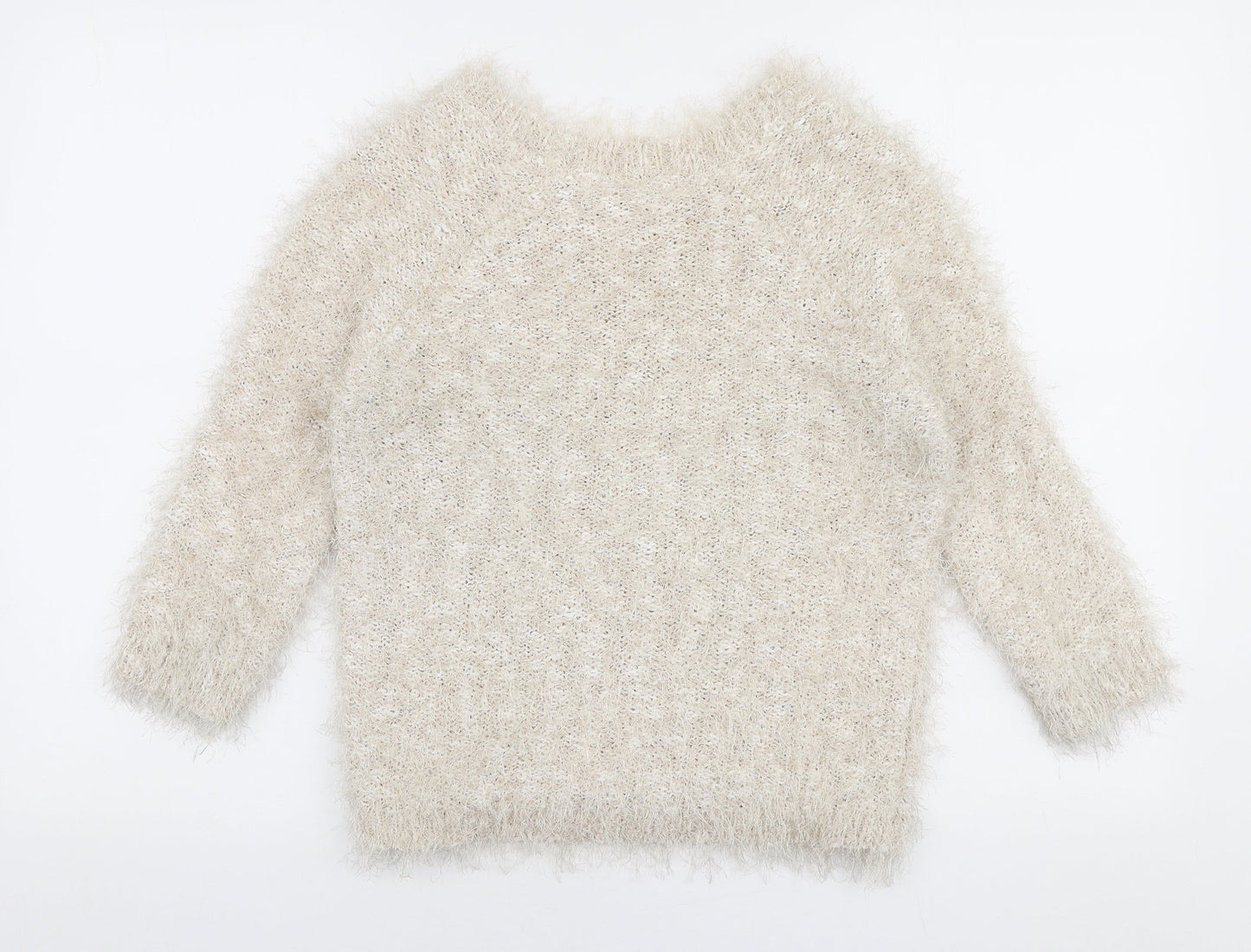 Womens UK Size 12 Debenhams Beige Pullover Jumper