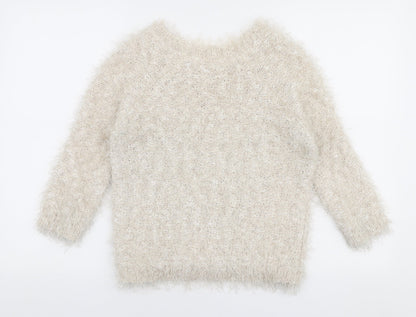 Womens UK Size 12 Debenhams Beige Pullover Jumper