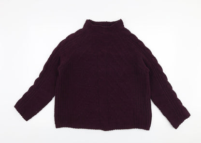 Womens UK Size M Marks and Spencer Purple Pullover Jumper