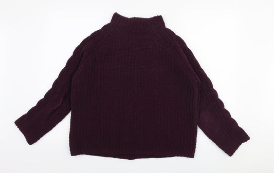 Womens UK Size M Marks and Spencer Purple Pullover Jumper