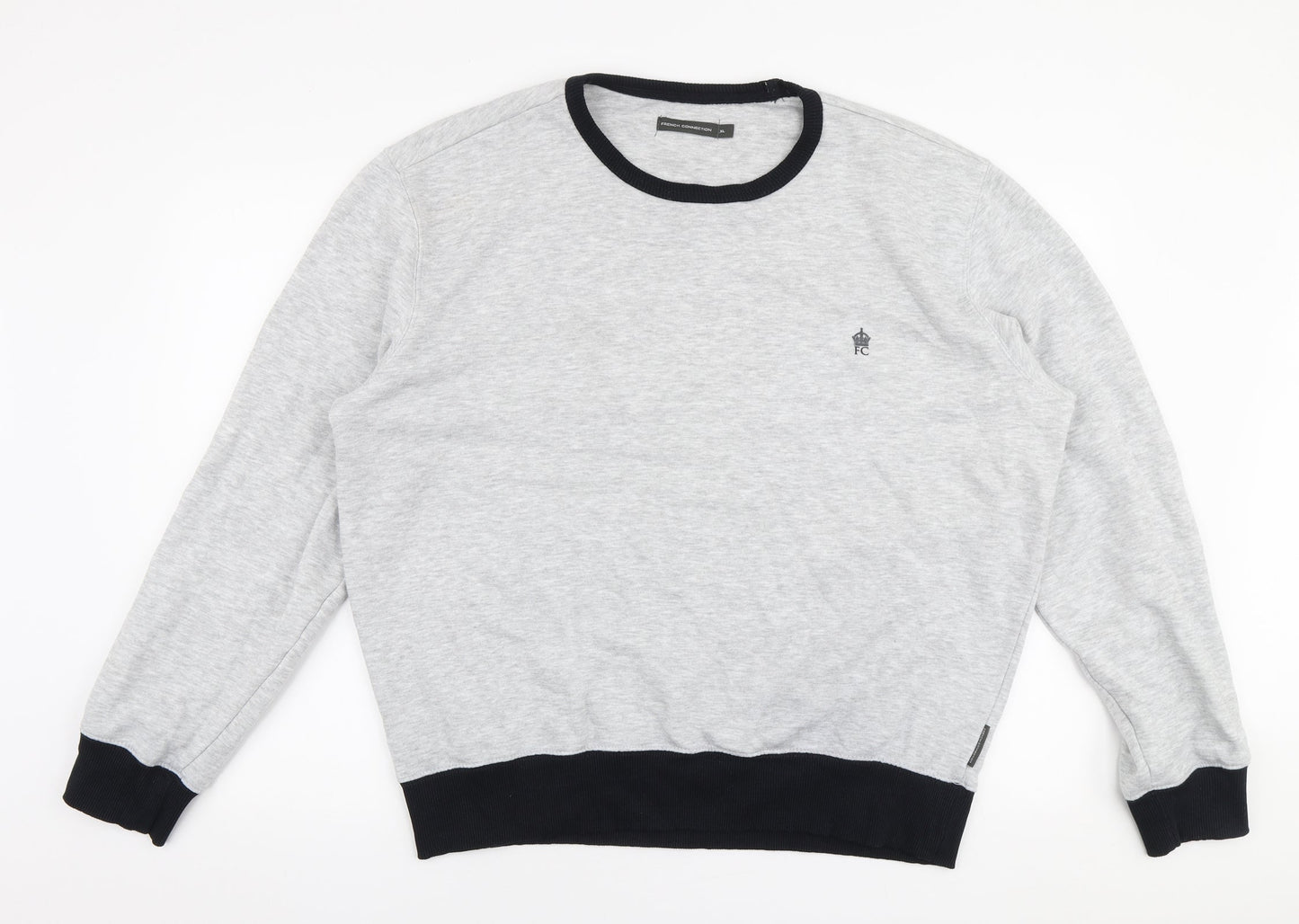 Mens UK Size XL French Connection Grey Pullover Sweatshirt