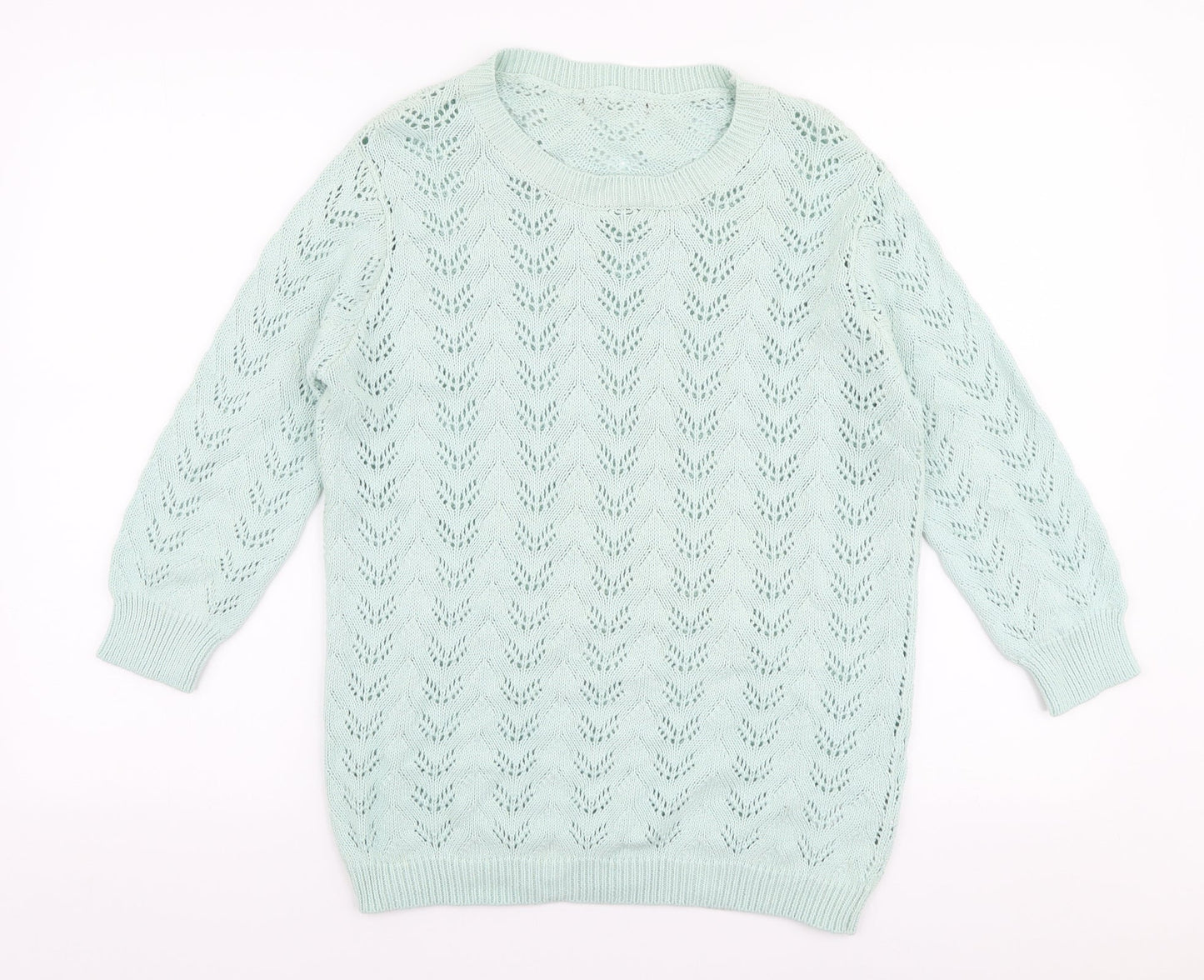 Womens UK Size S Mia Moda Green Pullover Jumper