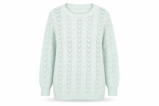 Womens UK Size S Mia Moda Green Pullover Jumper