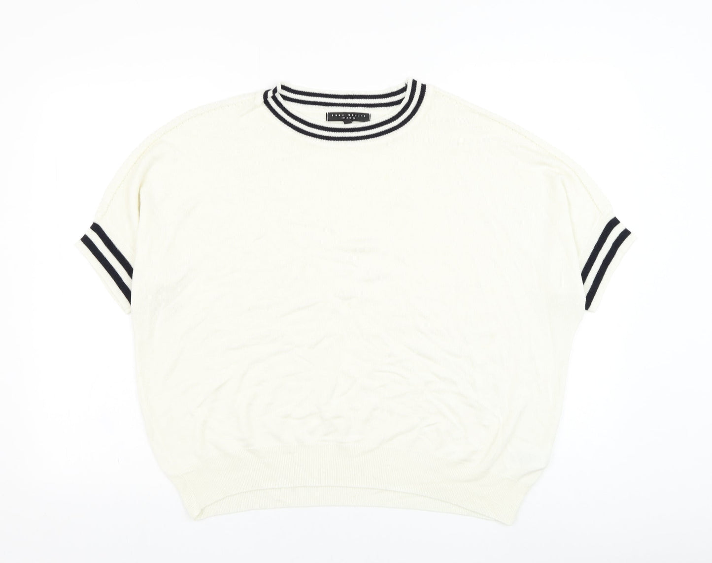 Womens UK Size L NEXT White Pullover Jumper