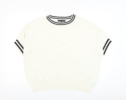 Womens UK Size L NEXT White Pullover Jumper