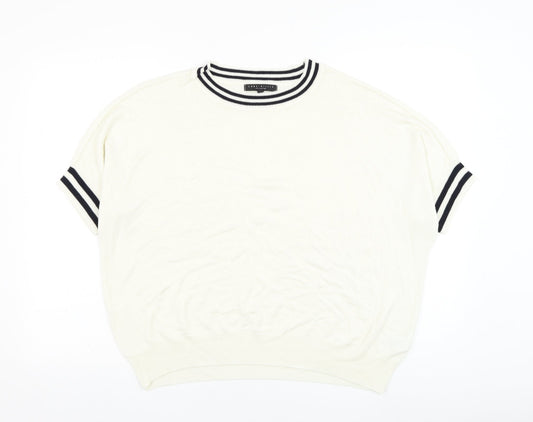 Womens UK Size L NEXT White Pullover Jumper