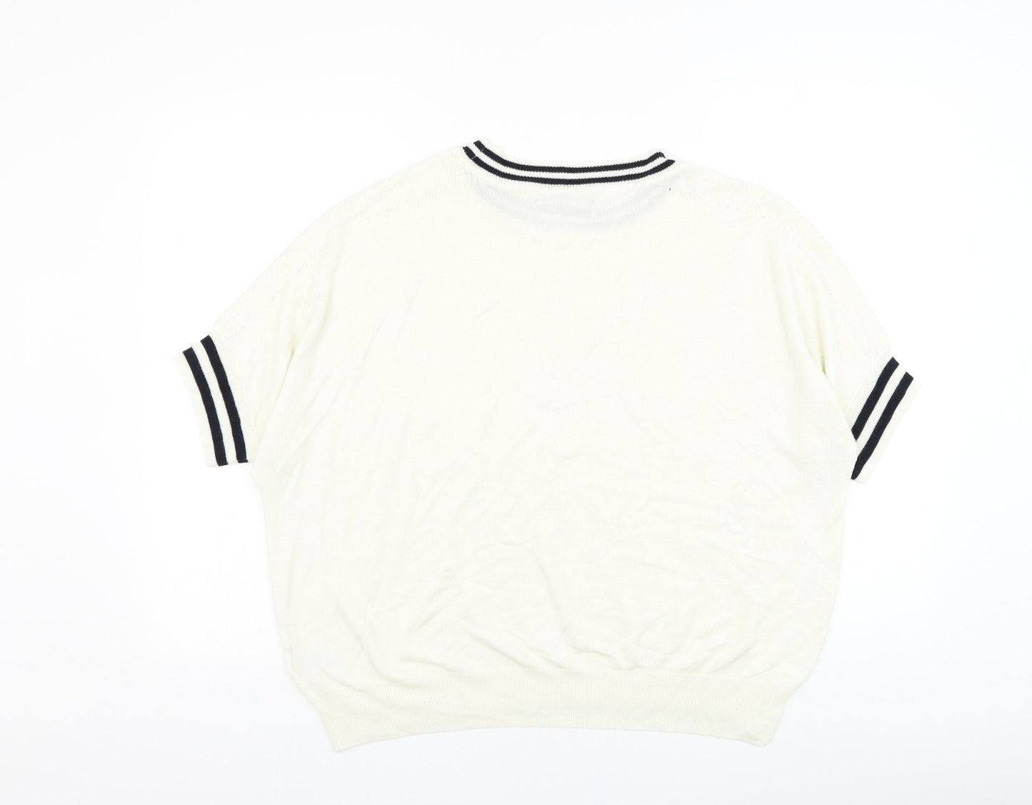 Womens UK Size L NEXT White Pullover Jumper