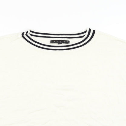 Womens UK Size L NEXT White Pullover Jumper