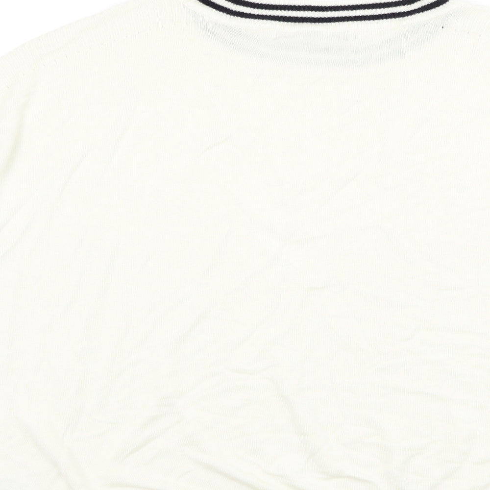 Womens UK Size L NEXT White Pullover Jumper