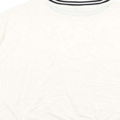 Womens UK Size L NEXT White Pullover Jumper
