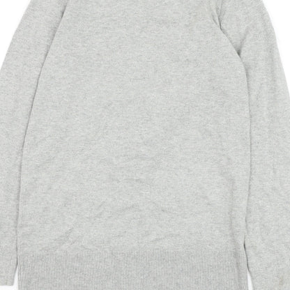 Gap Girls Grey V-Neck  Polyester Cardigan Jumper Size L  Button