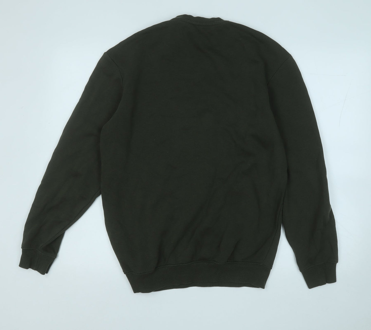 Divided Womens Green  Cotton Pullover Sweatshirt Size S