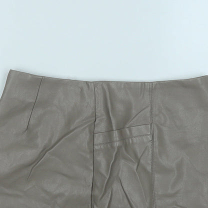 New Look Womens Brown  Polyester A-Line Skirt Size 8
