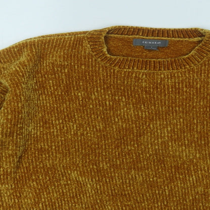 Primark Womens Yellow Round Neck  Polyester Pullover Jumper Size 10