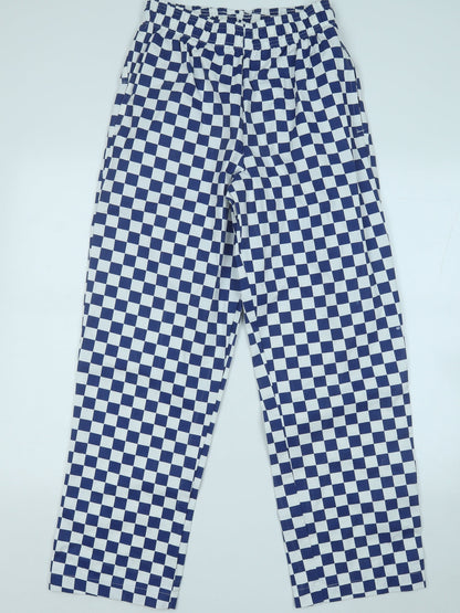 whites Womens Blue Check Polyester Trousers  Size 30 in L32 in Regular
