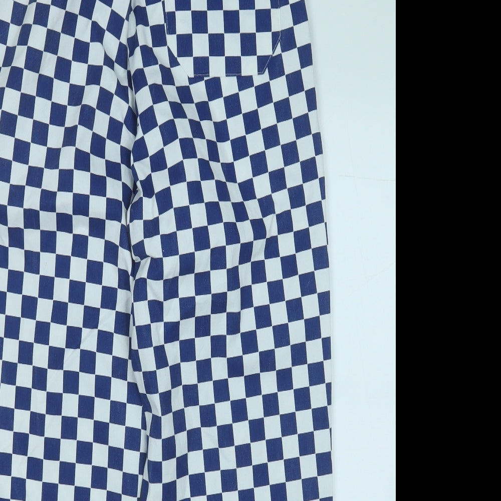 whites Womens Blue Check Polyester Trousers  Size 30 in L32 in Regular