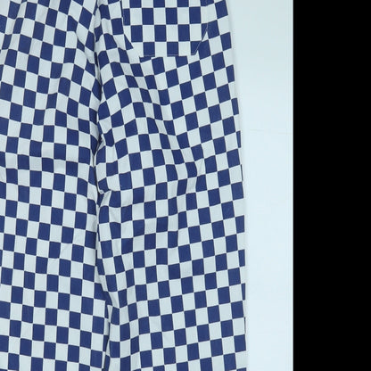 whites Womens Blue Check Polyester Trousers  Size 30 in L32 in Regular