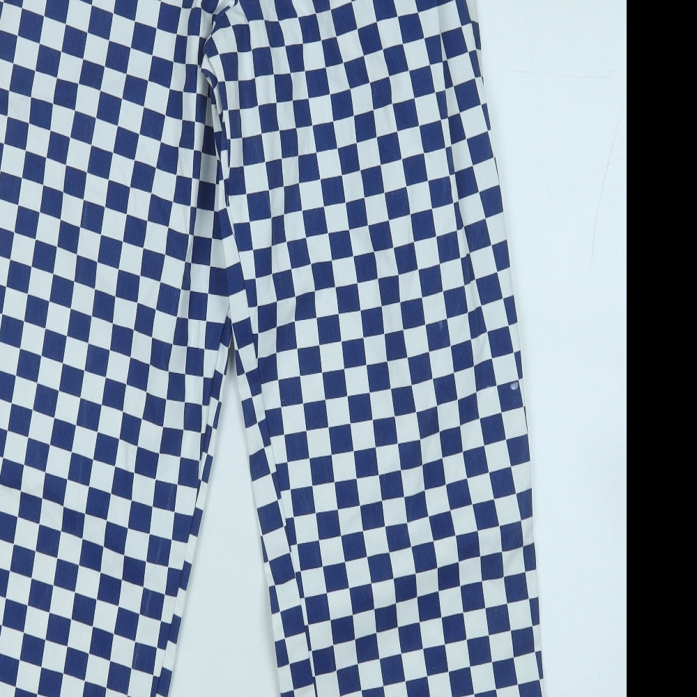 whites Womens Blue Check Polyester Trousers  Size 30 in L32 in Regular
