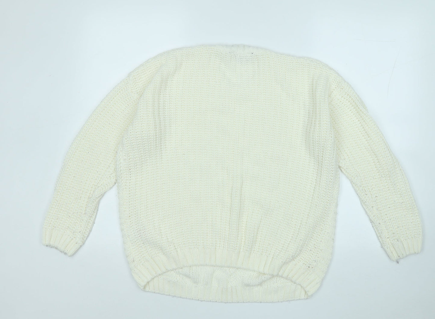 Womens UK Size L Peacocks Yellow Pullover Jumper