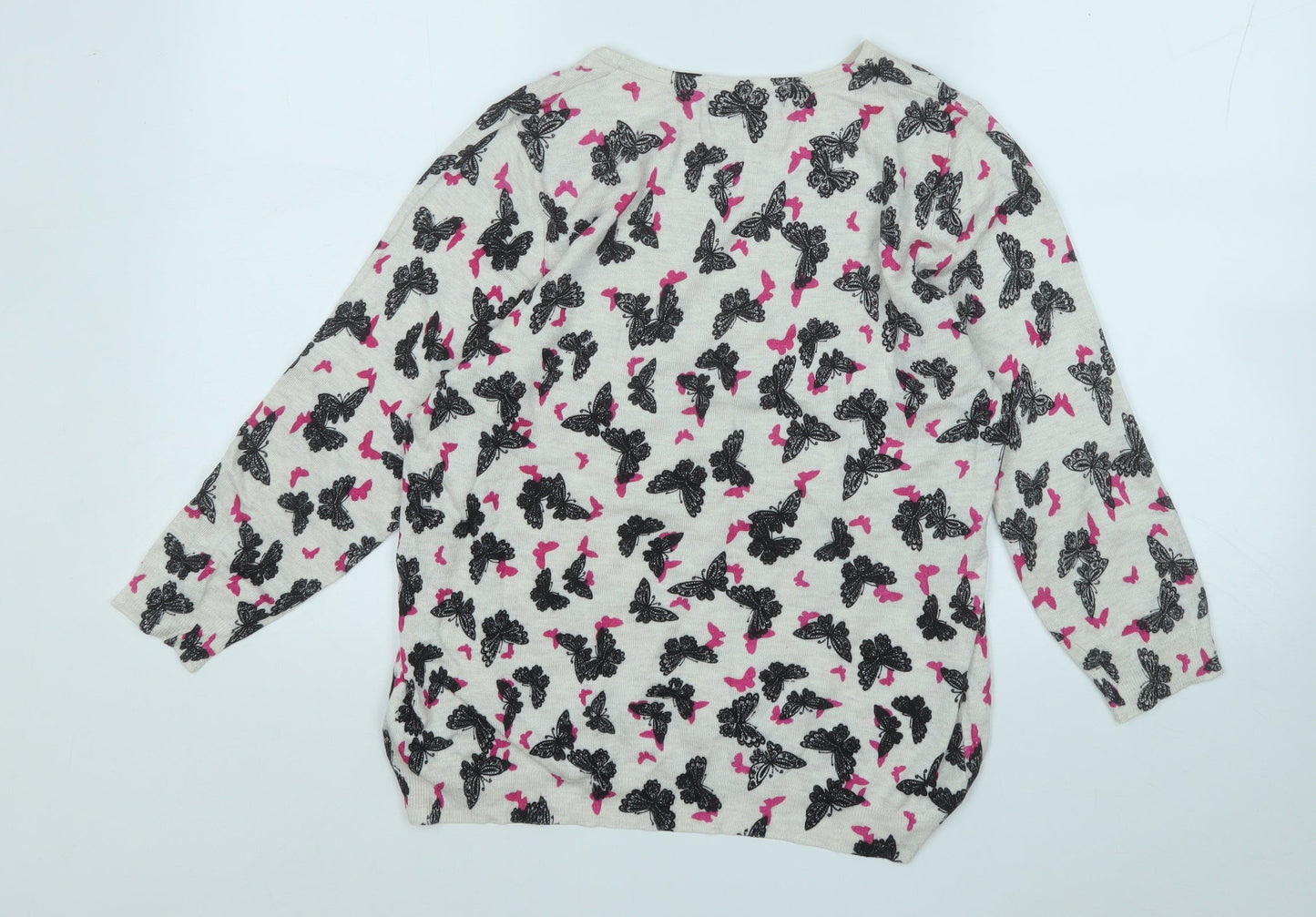 Womens UK Size 14 Marks and Spencer White Pullover Jumper
