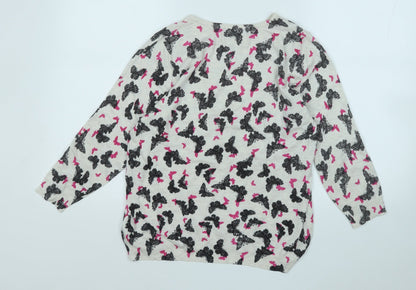 Womens UK Size 14 Marks and Spencer White Pullover Jumper