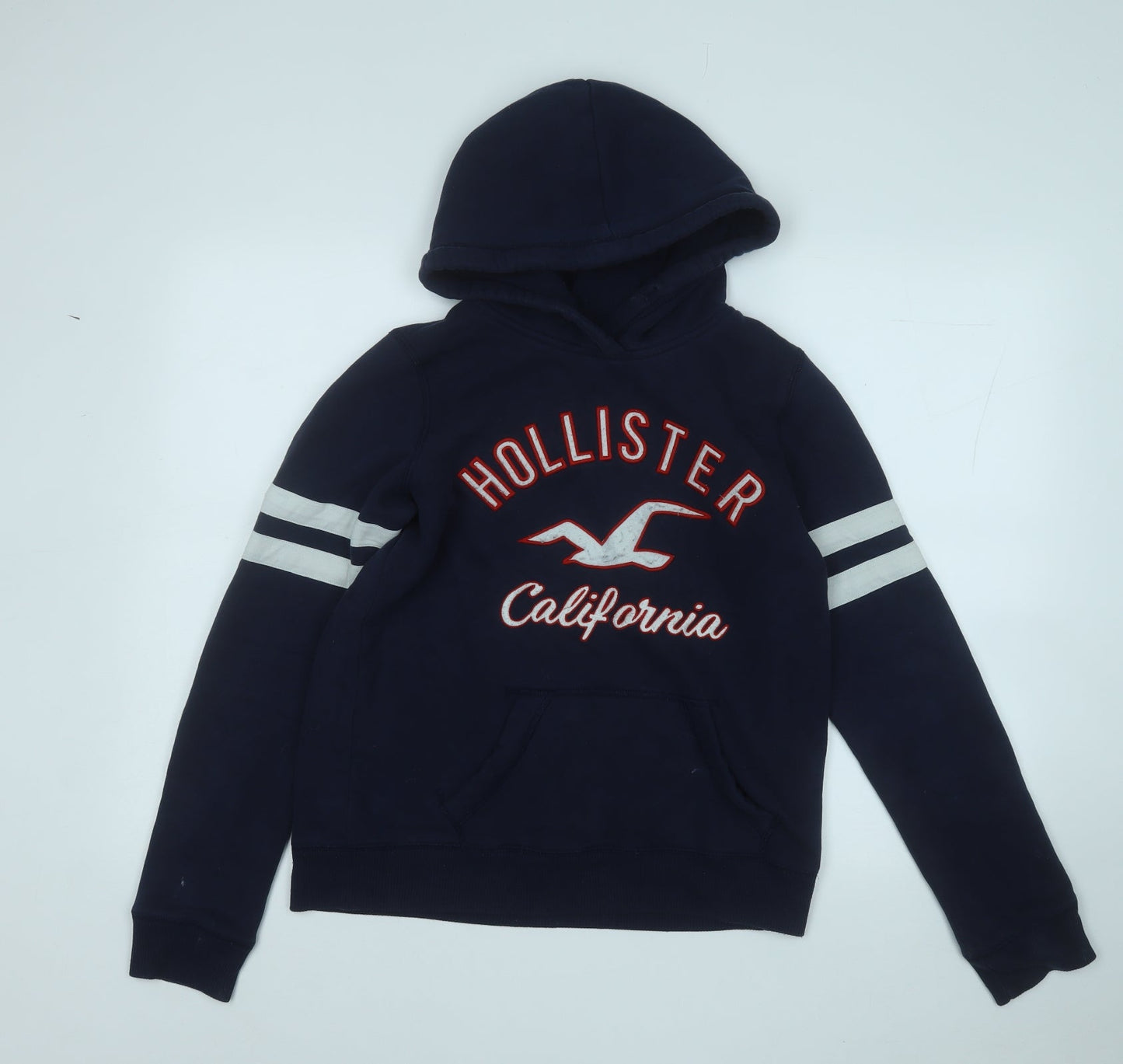Hollister Womens Blue  Cotton Pullover Hoodie Size XS