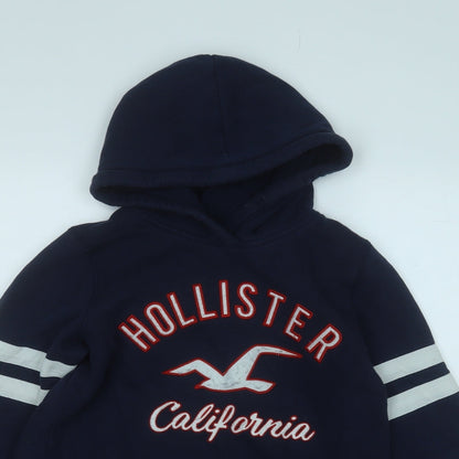 Hollister Womens Blue  Cotton Pullover Hoodie Size XS