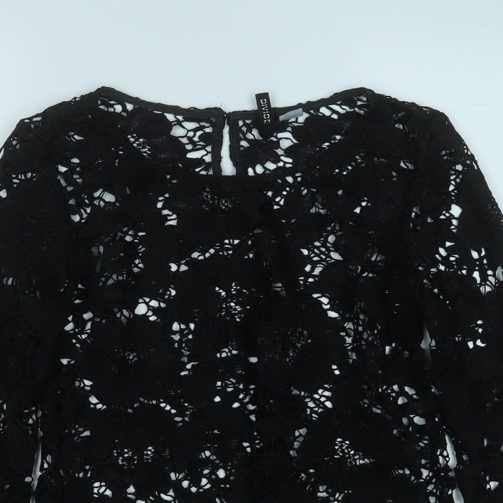 Womens UK Size 10 Divided Black Pullover Jumper