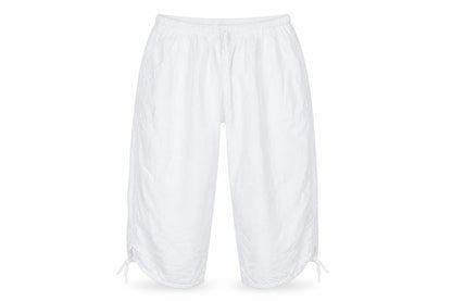 Elaine Womens White  Cotton Capri Trousers Size 3XL  Regular