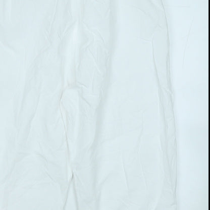 Elaine Womens White  Cotton Capri Trousers Size 3XL  Regular