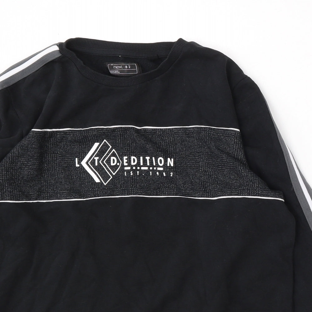 NEXT Boys Black  Cotton Pullover Sweatshirt Size 14 Years