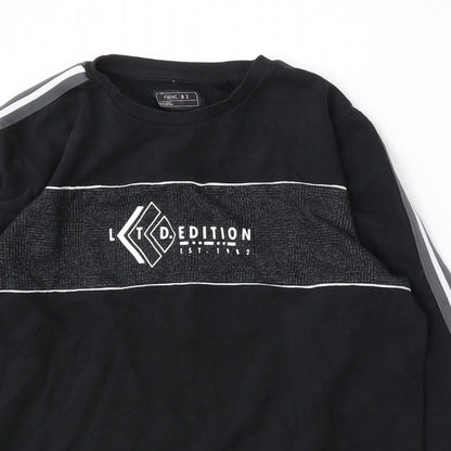 NEXT Boys Black  Cotton Pullover Sweatshirt Size 14 Years
