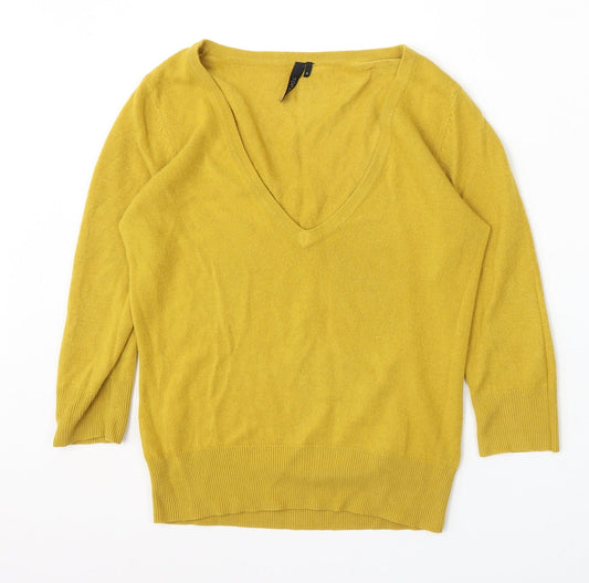 Womens UK Size 8 Topshop Yellow Pullover Jumper