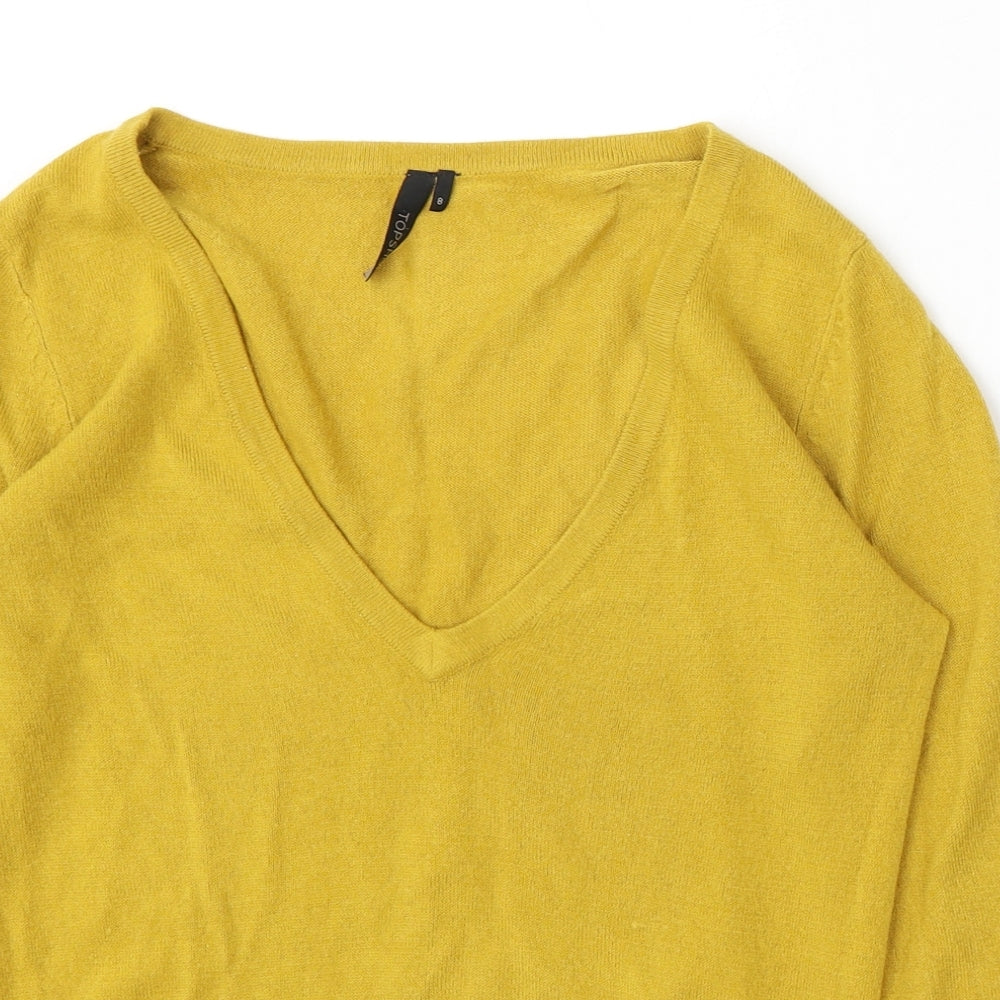 Womens UK Size 8 Topshop Yellow Pullover Jumper