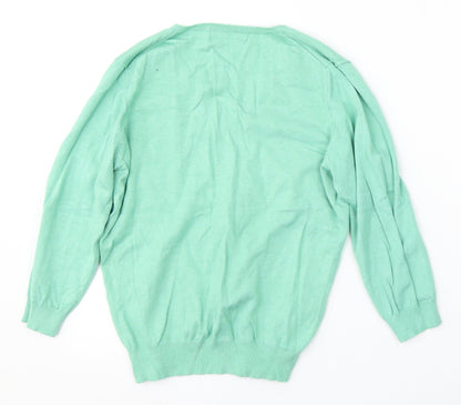 Womens UK Size 14 Marks and Spencer Green Pullover Jumper