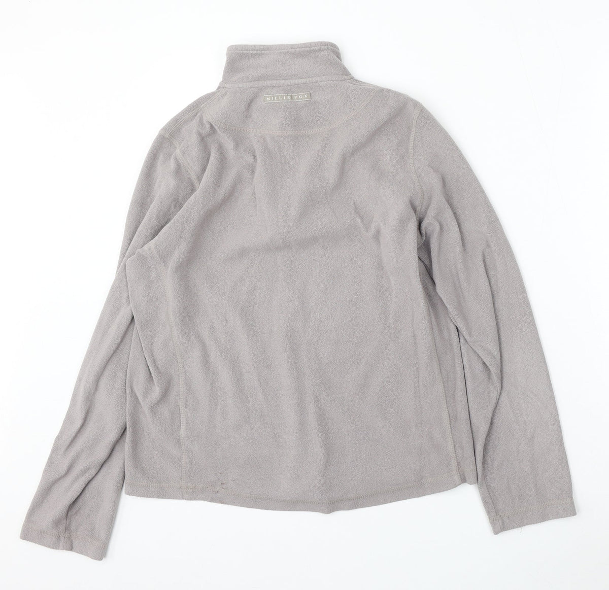 Millie fox Womens Grey  Polyester Pullover Sweatshirt Size 14  Zip