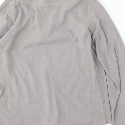 Millie fox Womens Grey  Polyester Pullover Sweatshirt Size 14  Zip