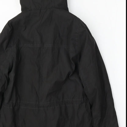Womens UK Size M FOREVER 21 Black Parka Coat